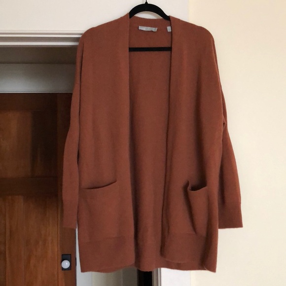 Vince rust cashmere cardigan